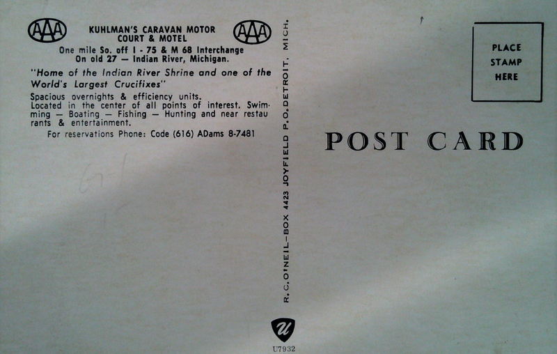 Kuhlmans Caravan Motor Court & Motel (The Caravan Housing Complex) - Old Post Card (newer photo)